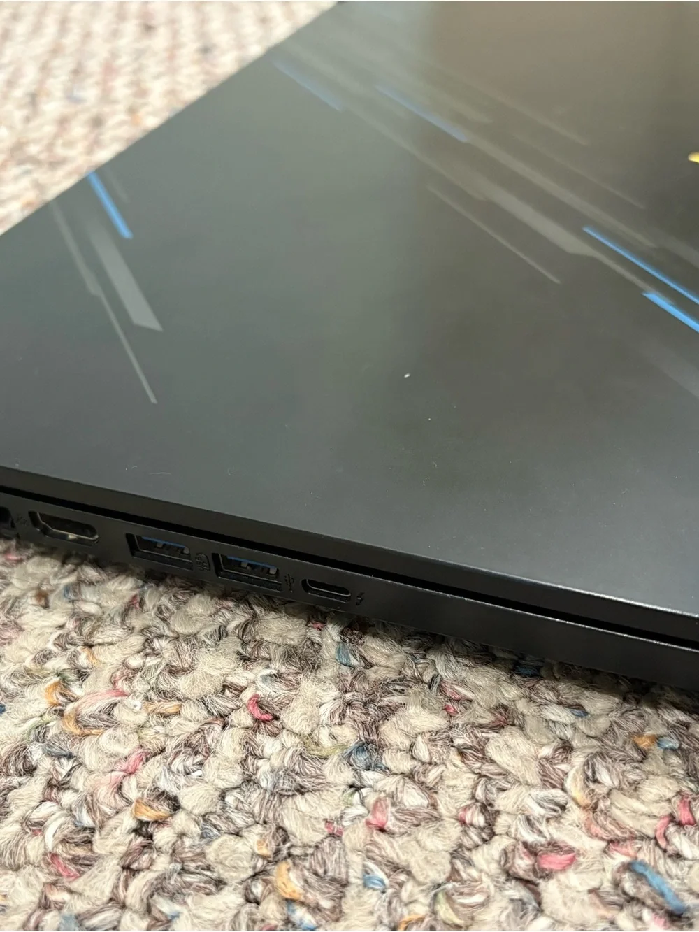 ASUS Black Gaming Laptop with Blue Display Accent